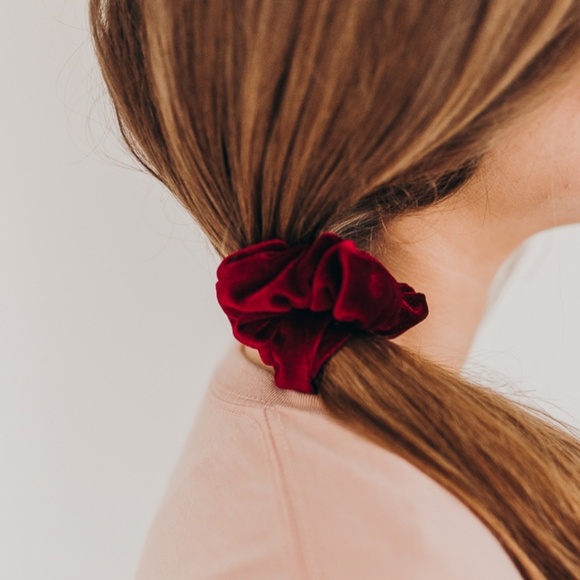 Brandy Melville Photo + 4 Velvet Winter Scrunchie - Picture 3 of 5